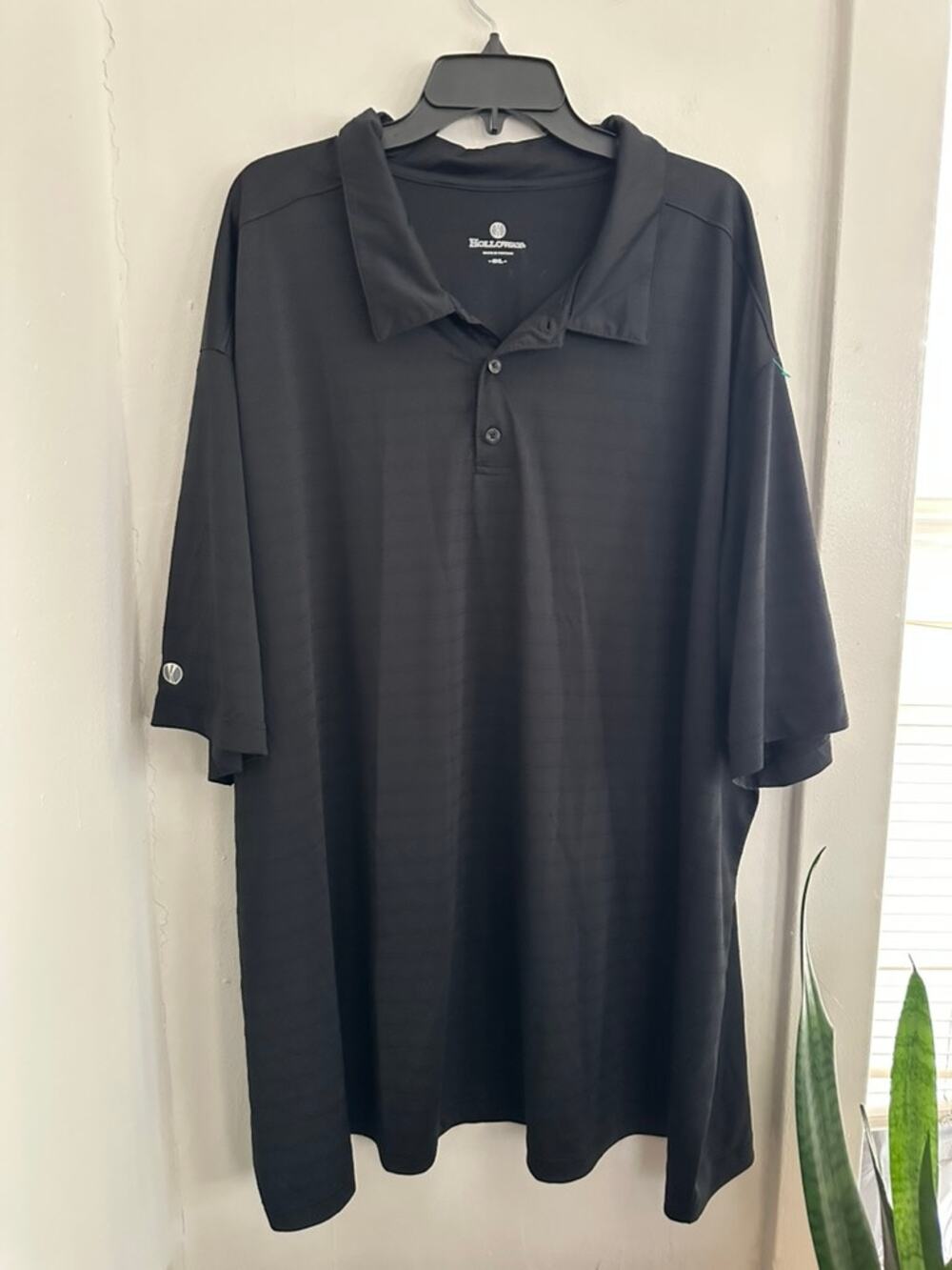 HOLLOWAY Men's Black Golf Polo | Size 5XL